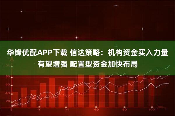 华锋优配APP下载 信达策略：机构资金买入力量有望增强 配置型资金加快布局